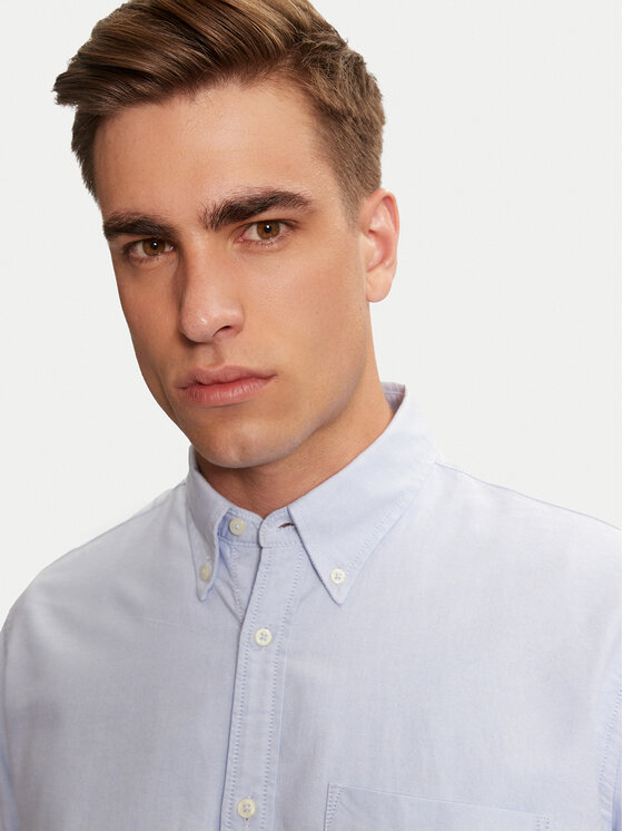 United Colors Of Benetton United Colors Of Benetton Cămașă 5FGBUQ04C Albastru celest Regular Fit