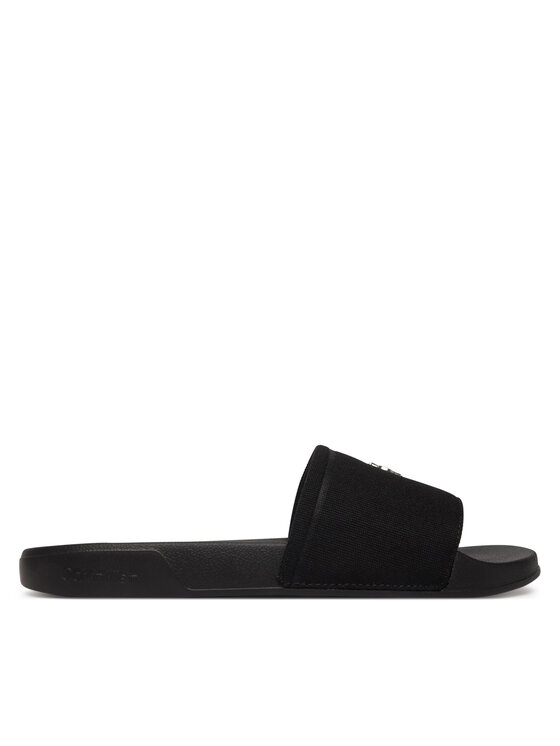 Calvin Klein Calvin Klein Nazouváky Nemo - Canvas Signature Logo Sliders HW0HW02960 Černá