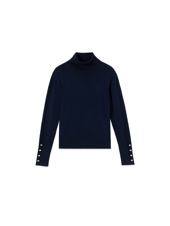 Oltre Oltre Golf M308J005562N034 Niebieski Slim Fit