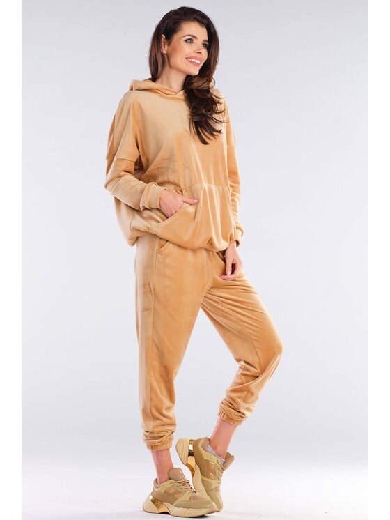 Awama Awama Bluza A420 Beżowy Basic Fit