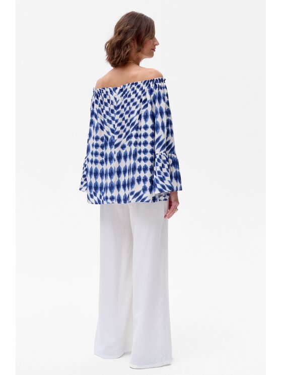 blue shadow blue shadow Bluzka Ribeira Niebieski Regular Fit
