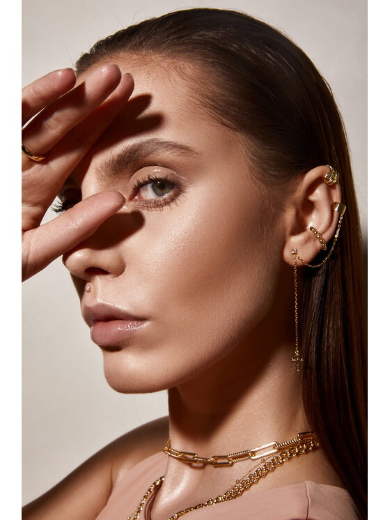 Alicja&Maria Jewellery Alicja&Maria Jewellery Kolczyk Rebel Chained Gold Żółte złoto