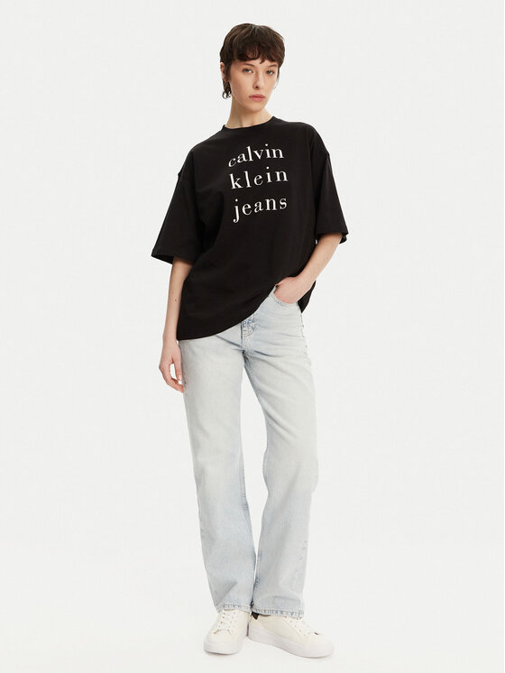 Calvin Klein Jeans Calvin Klein Jeans Póló LV047B827G Fekete Relaxed Fit