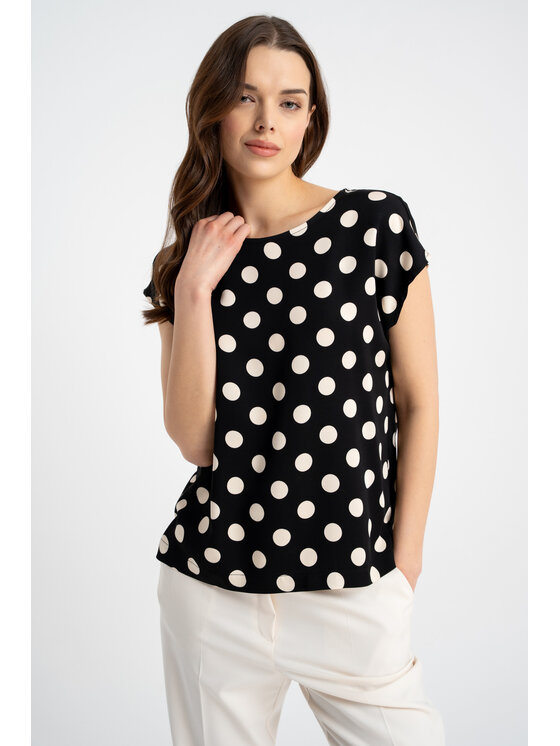 CLICK CLICK Blúzka 10-6756 Čierna Loose Fit