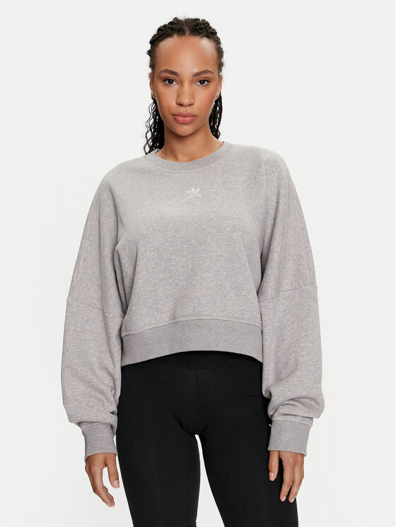 adidas adidas Majica dugih rukava Essentials IY2545 Siva Loose Fit