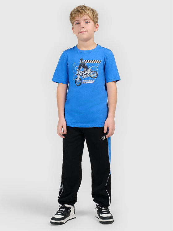 4F 4F T-Shirt ESPORTS RACING Niebieski Regular Fit