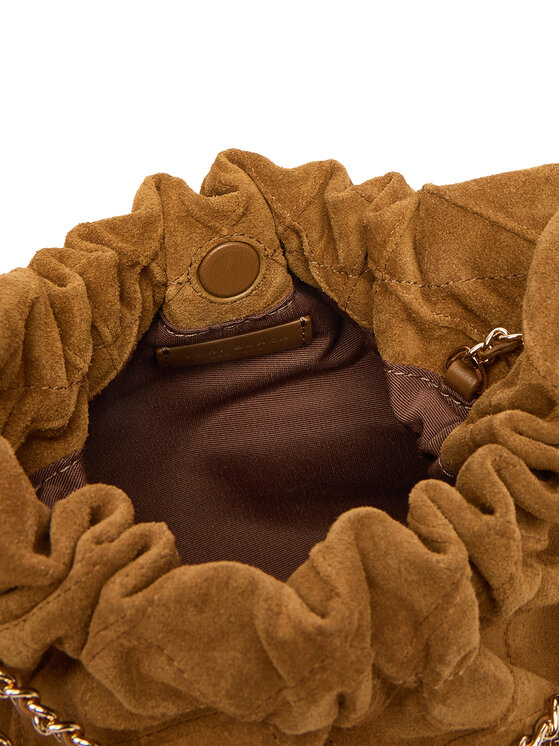 Tory Burch Tory Burch Ročna torba Fleming Suede Mini Hobo Bag 166066 Rjava