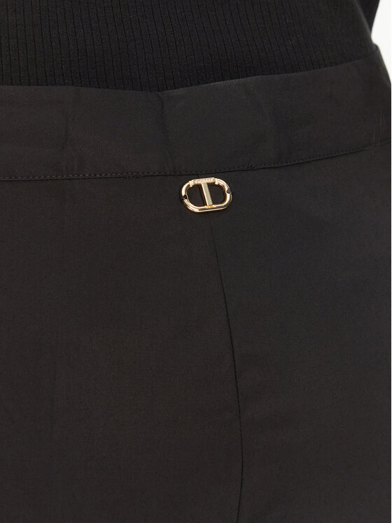 TWINSET TWINSET Штани з тканини 251TT2094 Чорний Straight Fit