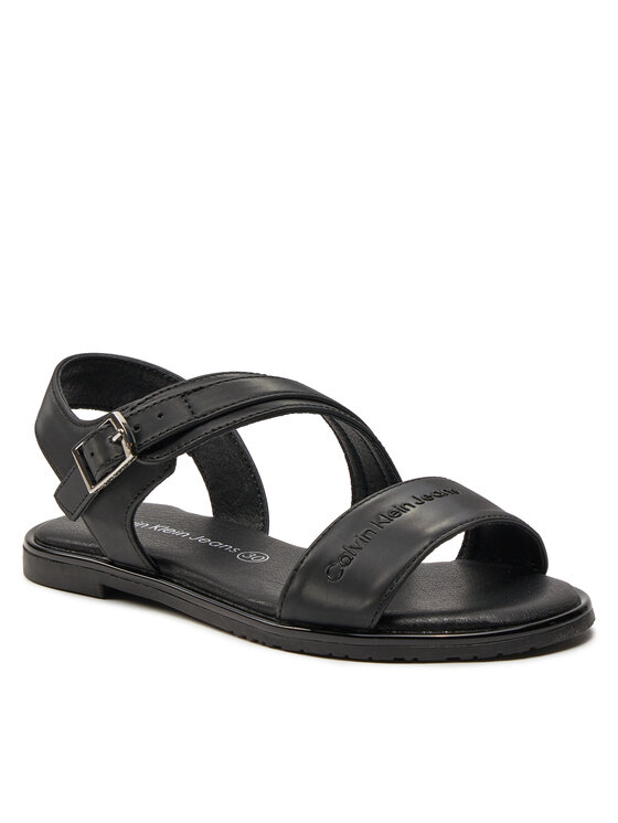Calvin Klein Jeans Calvin Klein Jeans Basutės Flat Sandal V3A2-80825-1688 M Juoda