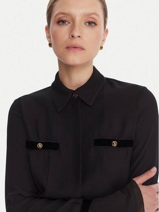 Elisabetta Franchi Elisabetta Franchi Риза CA-131-57E2-V390 Черен Regular Fit