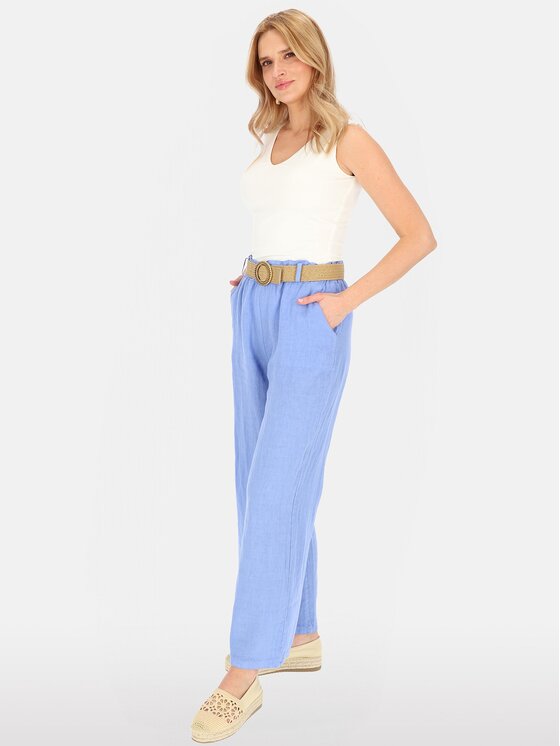 Perso Perso Dámské kalhoty PTE255056F Modrá Regular Fit