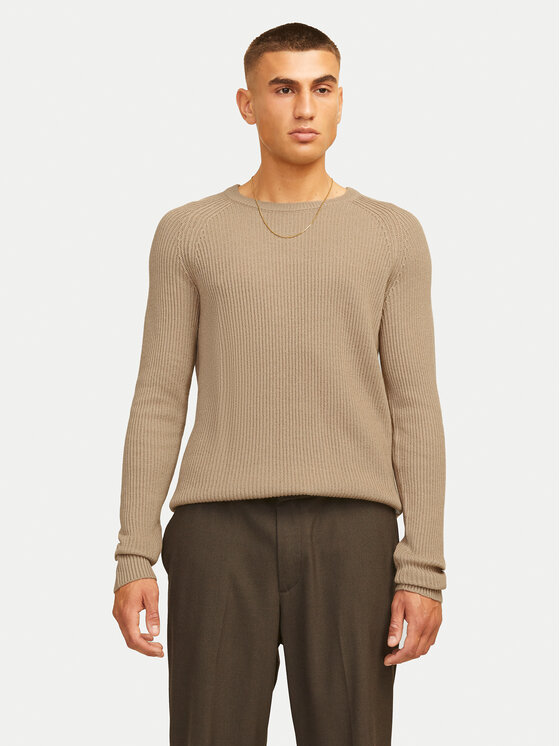 Jack&Jones Jack&Jones Džemper Pannel 12258471 Bež Regular Fit