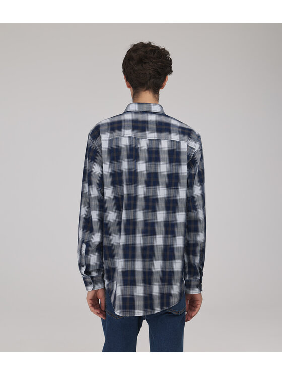 Lee Cooper Lee Cooper Koszula jeansowa SCOTT Granatowy Regular Fit