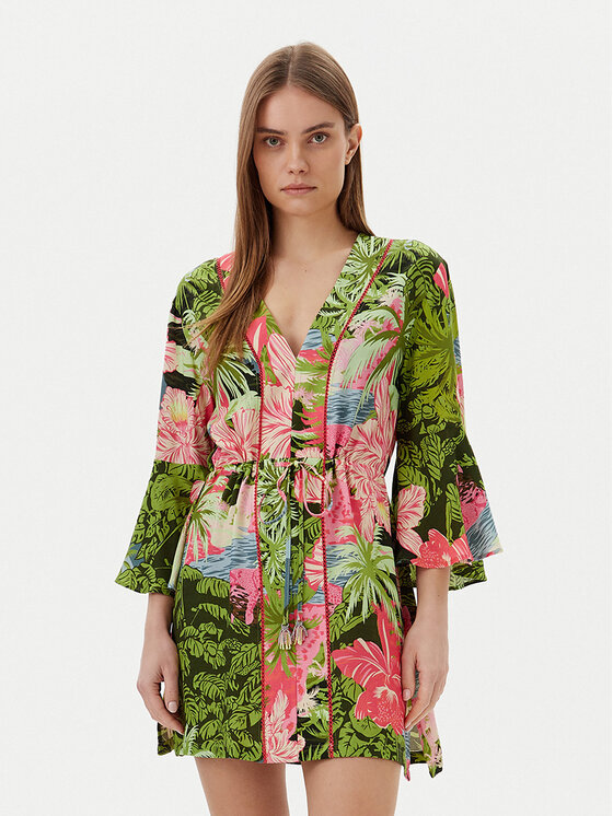 Maaji Vestito da spiaggia Neo Hawaiian Enjoyable PT2472CPO004 Multicolore Regular Fit, taglia : M