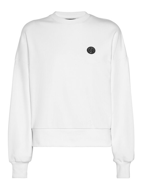 Plein Sport Plein Sport Longsleeve 13229 Biały Regular Fit