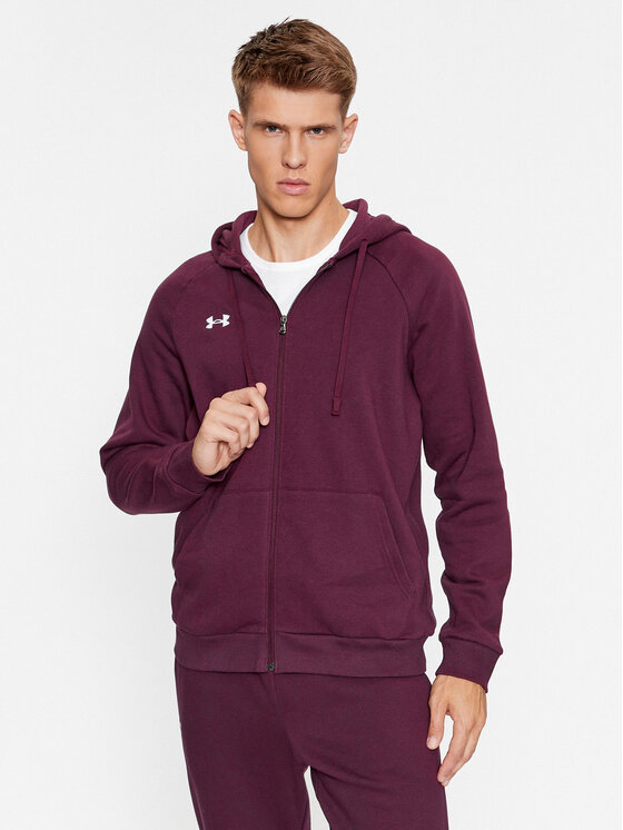 Under Armour Džemperis ar kapuci Ua Rival Fleece Fz Hoodie 1379767 Bordo Loose Fit