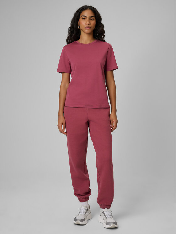 4F 4F Spodnie dresowe BASIC+ Bordowy Regular Fit