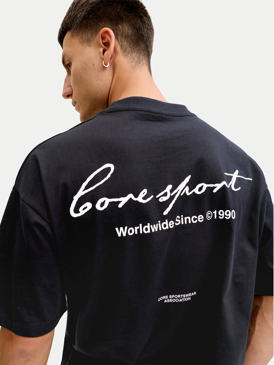 Jack & Jones Jack & Jones T-Shirt Dust 12292982 Czarny Loose Fit