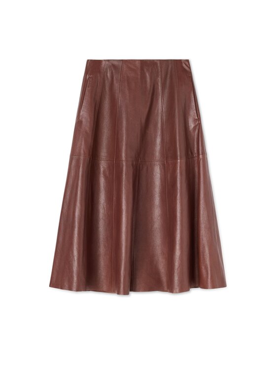 Trussardi Trussardi Spódnica skórzana 1300A000688N077 Brązowy A-Line Fit