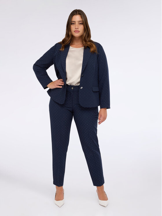 Fiorella Rubino Fiorella Rubino Pantaloni di tessuto P092T005055N034 Blu Slim Fit