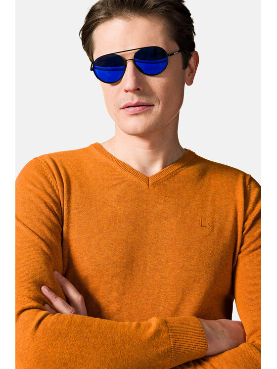 Lancerto Lancerto Sweter Harrison SW073123000002 Pomarańczowy Regular Fit