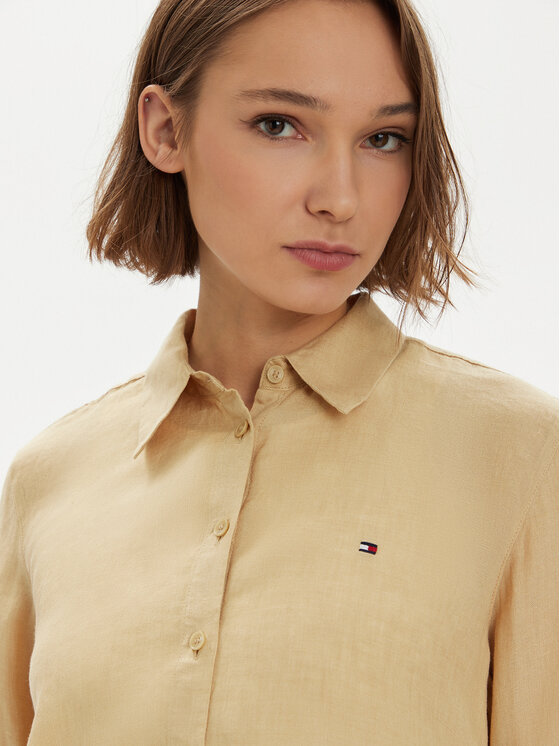 Tommy Hilfiger Tommy Hilfiger Cămașă WW0WW42037 Bej Relaxed Fit