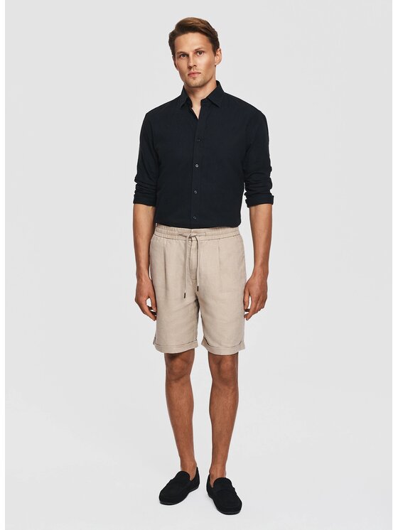 Pako Lorente Pako Lorente Szorty materiałowe P26SF-WS-005 Beżowy Classic Fit