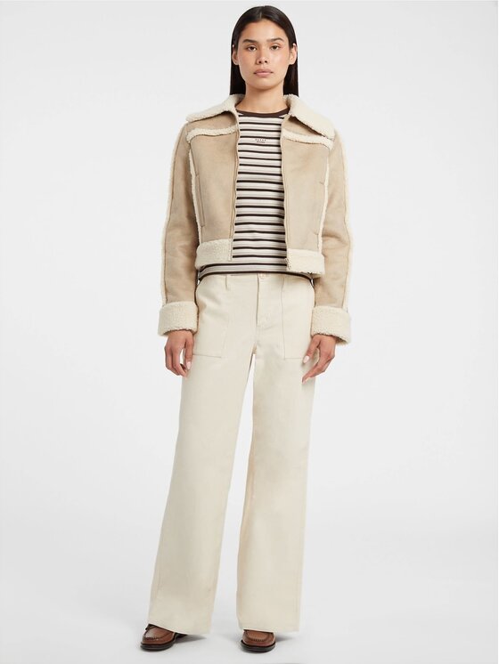 Guess Jeans Guess Jeans Giacca di transizione 178890 Beige Classic Fit