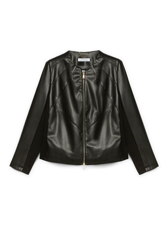 Fiorella Rubino Fiorella Rubino Giacca in similpelle R341T001190N033 Nero Slim Fit