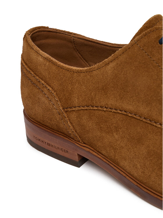 Tommy Hilfiger Tommy Hilfiger Półbuty Hilfiger Suede Dress Shoe FM0FM05776 Brązowy