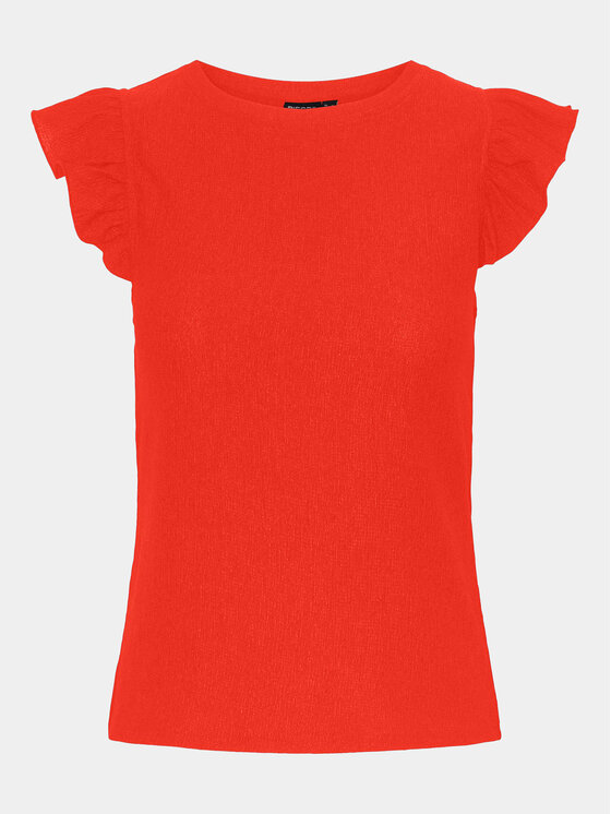 Pieces Pieces Majica Luna 17147178 Crvena Regular Fit