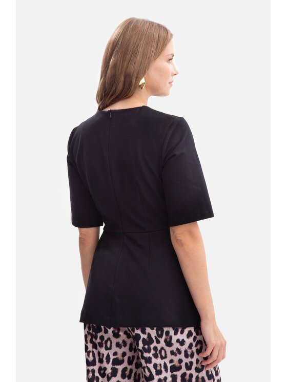 BeWear BeWear Bluzka b305 Czarny Baggy Fit