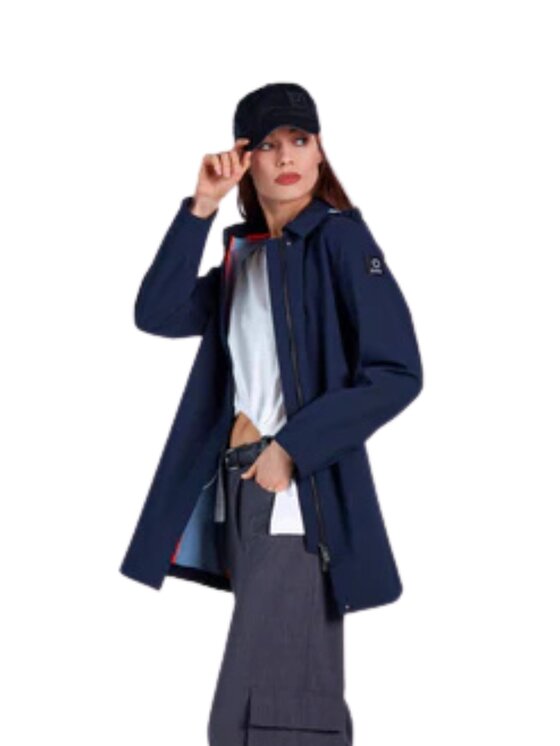 SUNS SUNS Płaszcz gbs41014d-navy Niebieski Regular Fit