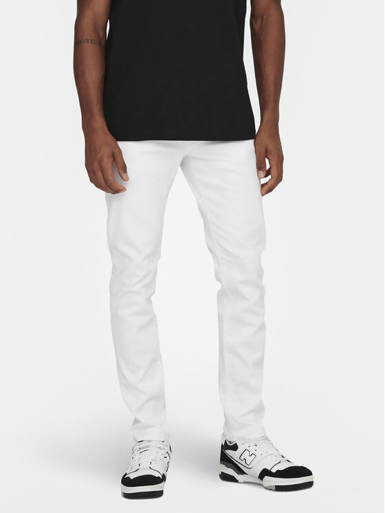 Only & Sons Only & Sons Blugi Loom 22026529 Alb Slim Fit