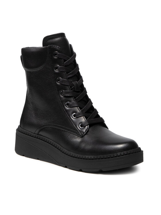 Geox Geox Šnurovacia obuv D Nahala C D16QLC 00085 C9999 Čierna