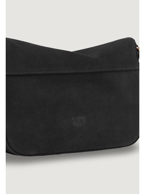 PINKO PINKO Borsetta LOVE SATCHEL MINI SUEDE Nero