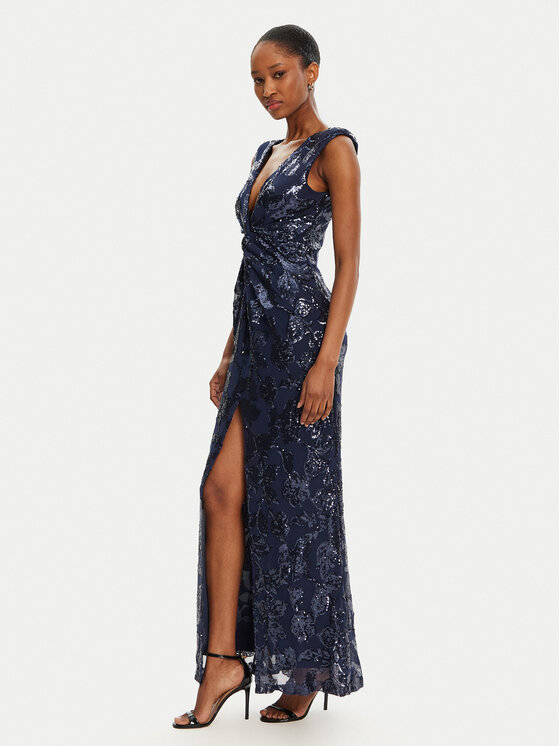 Rinascimento Rinascimento Večernja haljina CFC0123067003 Tamnoplava Regular Fit