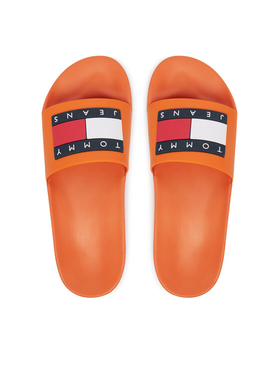 Tommy Jeans Tommy Jeans Šľapky Tommy Jeans Pool Slide Ess EM0EM01191 Oranžová