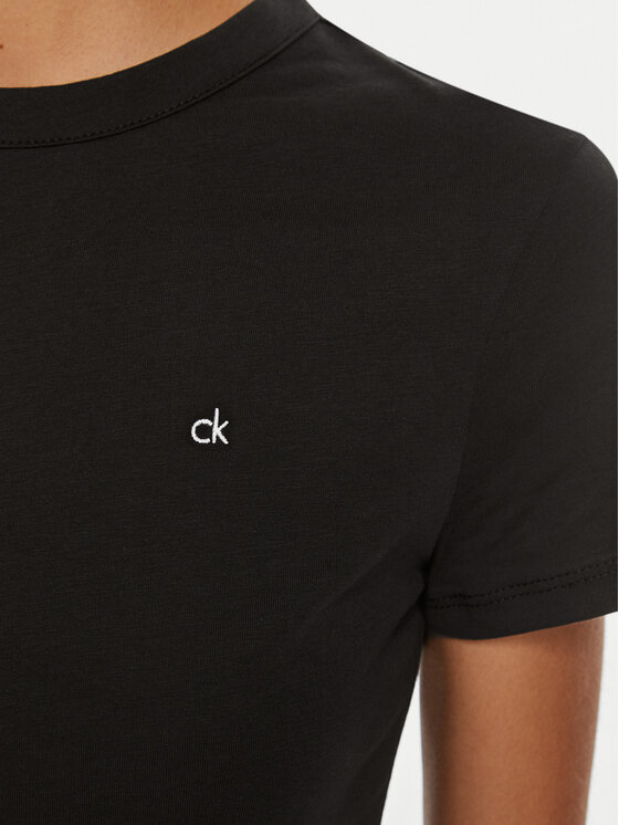 Calvin Klein Calvin Klein Tričko Emb Graphic K20K208061 Čierna Slim Fit