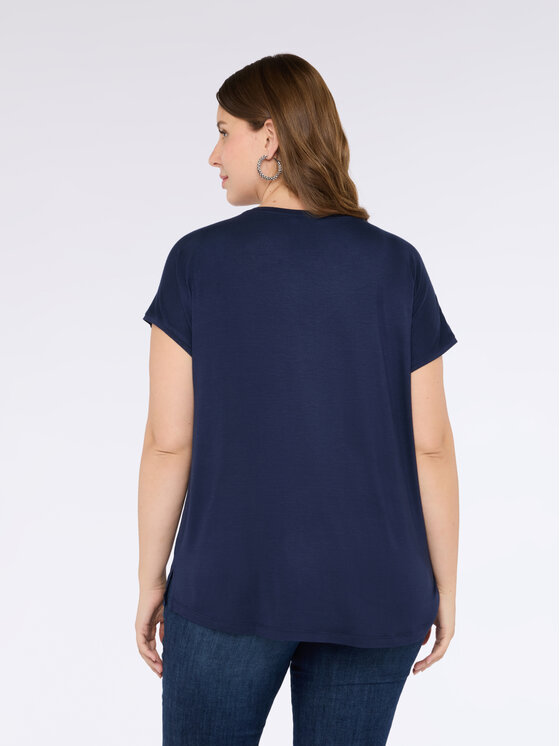 Fiorella Rubino Fiorella Rubino T-shirt G063L308231N034 Blu Regular Fit