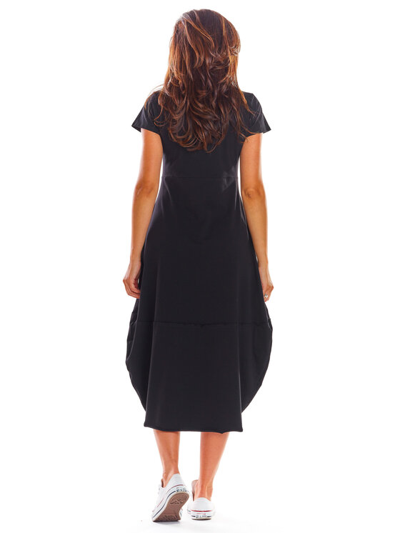 Infinite You Infinite You Sukienka letnia M213 Czarny Basic Fit