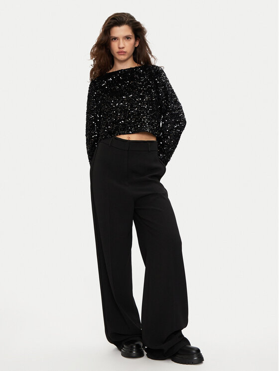 JDY JDY Bluzka Sara 15337655 Czarny Regular Fit
