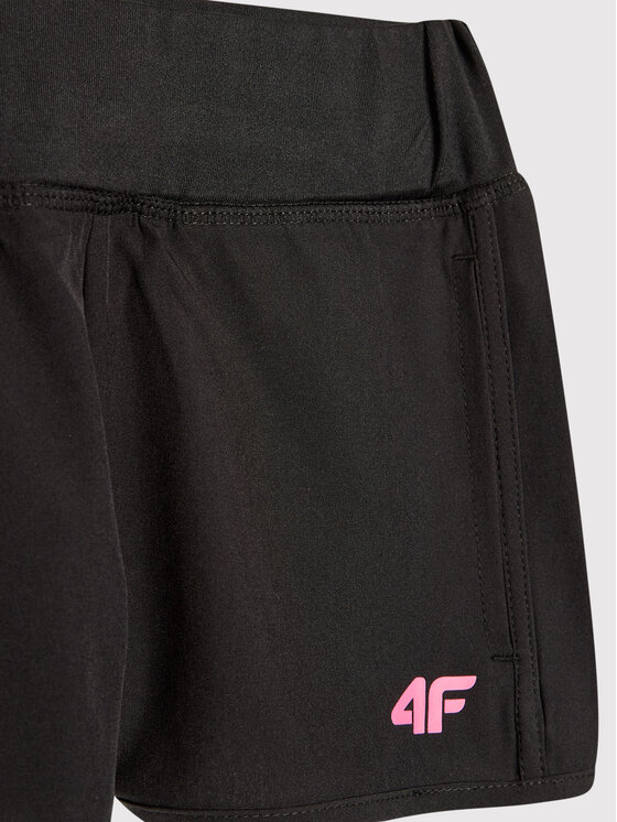 4F 4F Sportske kratke hlače HJZ21-JSKDTR001 Crna Regular Fit