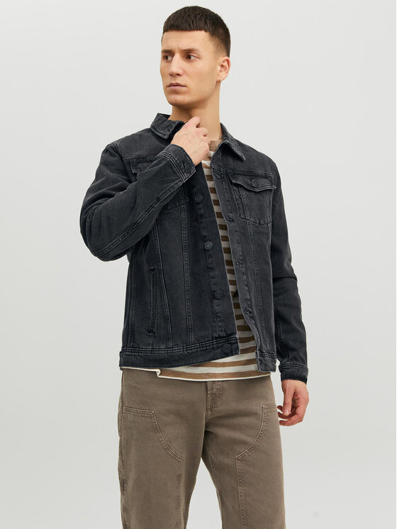 Jack&Jones Džinsa jaka Jean 12223613 Melns Regular Fit