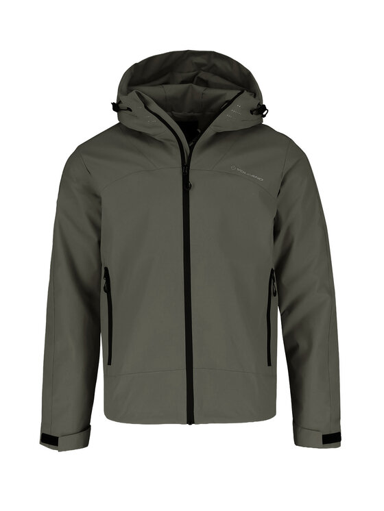 Volcano Volcano Kurtka przeciwdeszczowa J-TOUR Zielony Regular Fit