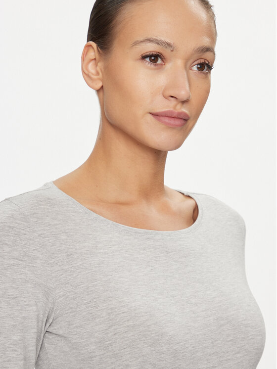 4F 4F Blūze 4FAW23TLONF167 Pelēks Slim Fit