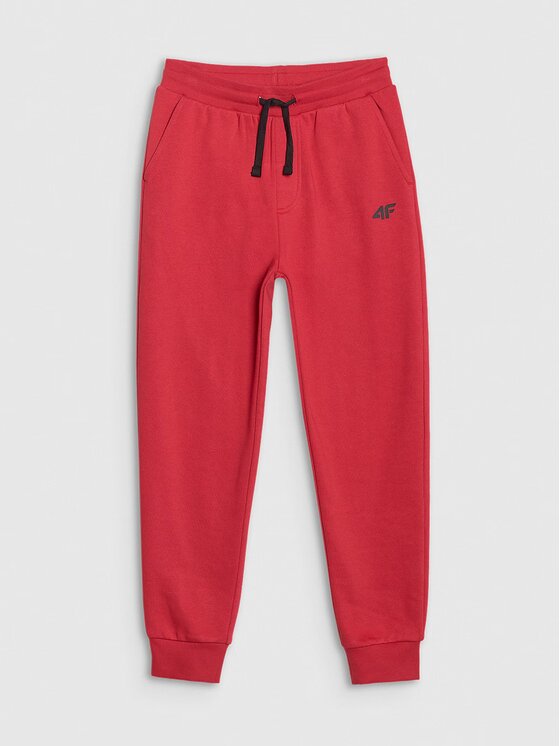 4F 4F Pantaloni da tuta 4FJWSS25TTROM1112-62S Rosso Regular Fit