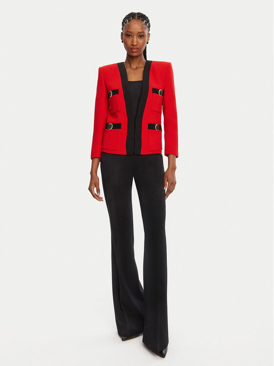 Balmain Balmain Spodnie materiałowe DF1PO104WC09 Czarny Regular Fit