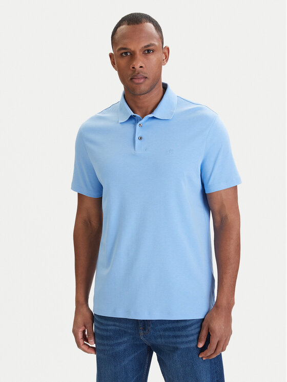 Calvin Klein Tricou polo LV04LB276G Albastru celest Regular Fit