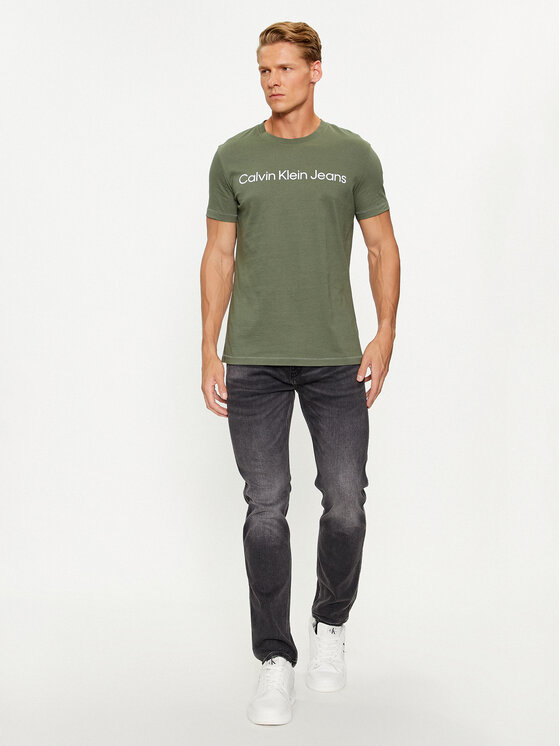 Calvin Klein Jeans T-Shirt J30J322344 Grün Slim Fit
